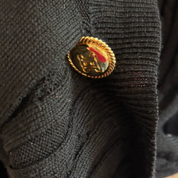 Celine Black 100% Wool Vintage Ribbed Women's Sweater- Large - Picture 6 of 14